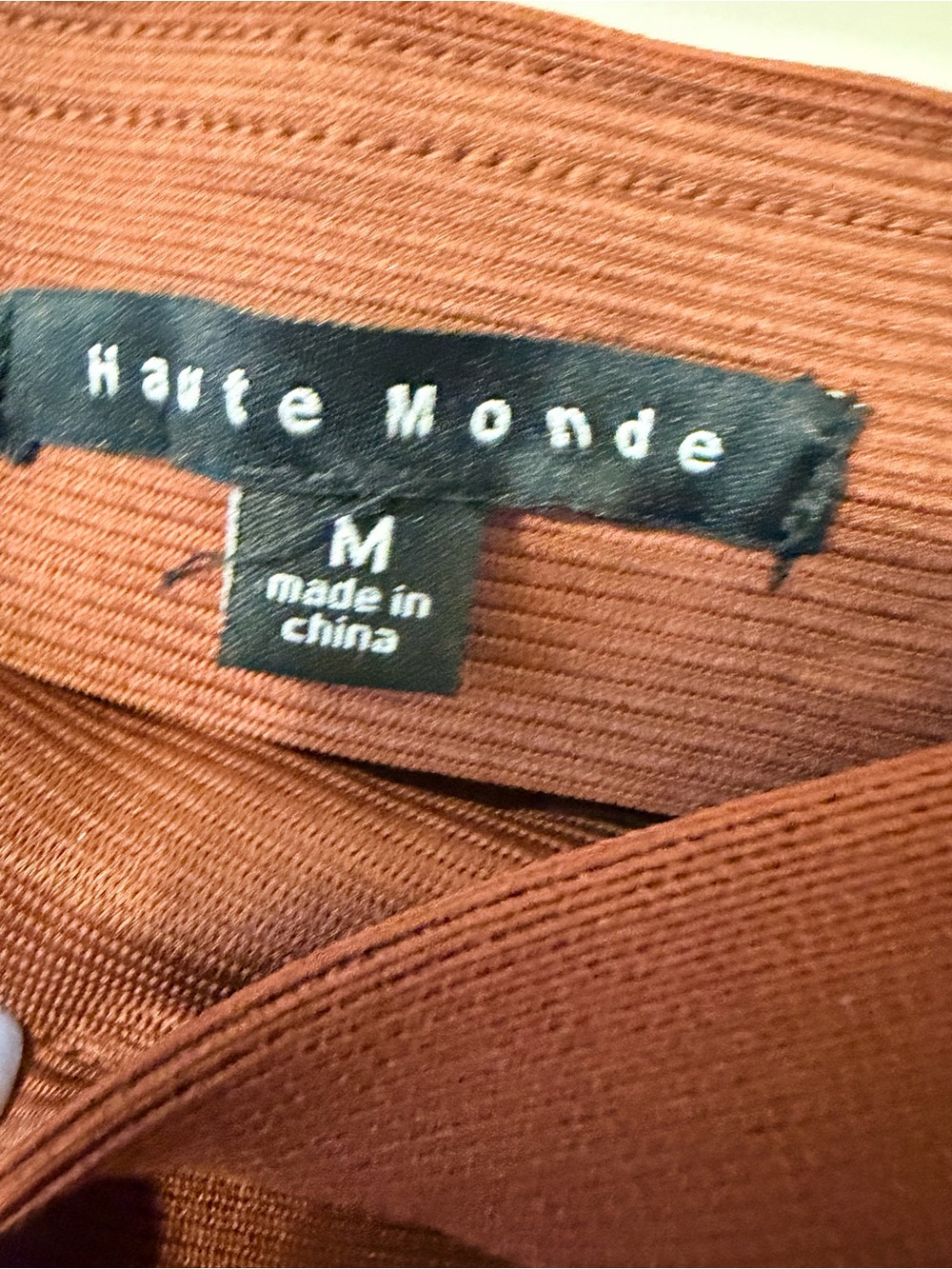 Haute Monde Rust Brown High-Waist Pencil Skirt - Picture 3 of 3